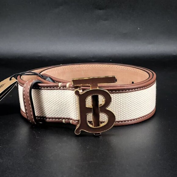 Brown and White Designer Belt - Picture 2 of 9